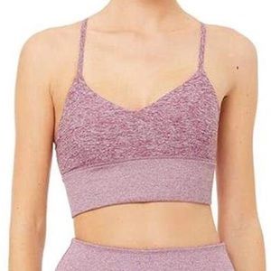 AloYoga Lavish Bra Dragonfruit Heather SMALL ALO Yoga Sport Bra